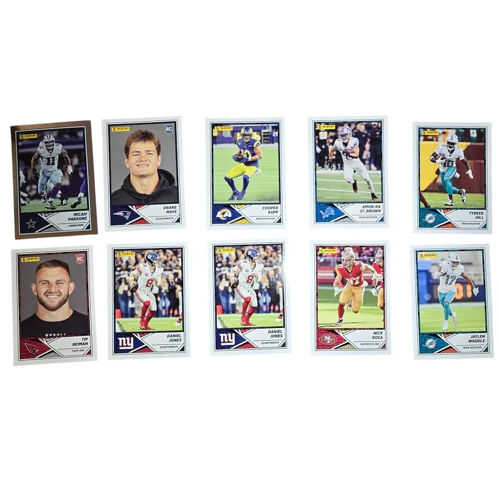 10 Panini NFL‎ Football Card Lot Drake Maye RC Tip Reiman RC Micah Parsons Bosa